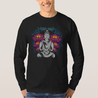 Lotusbloem Boeddhisme Spirituele Meditatie Boeddhi T-shirt
