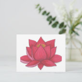 Lotusbloem Briefkaart (Staand voorkant)