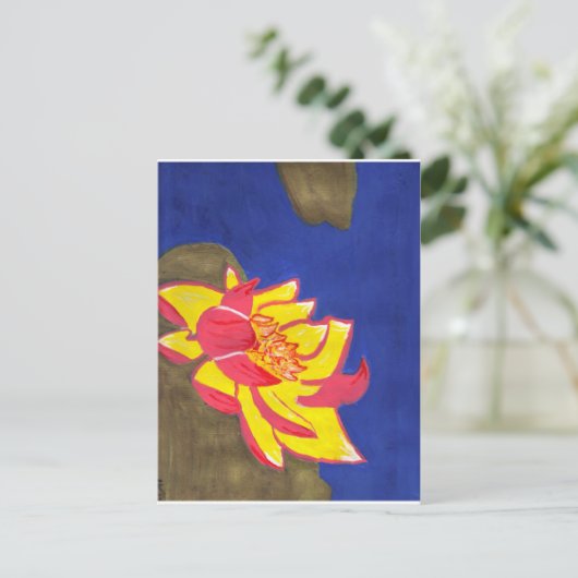 lotusbloem briefkaart (Staand voorkant)