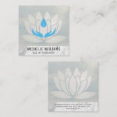 lotusbloem | Day Spa | massagetherapeut Vierkante Visitekaartje (Voorkant / Achterkant)