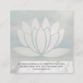 lotusbloem | Day Spa | massagetherapeut Vierkante Visitekaartje (Achterkant)