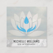 lotusbloem | Day Spa | massagetherapeut Vierkante Visitekaartje (Voorkant)