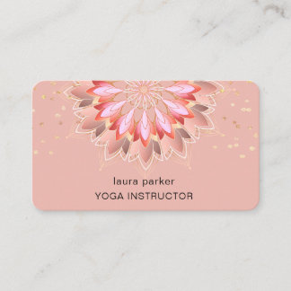 Lotusbloem Elegante Yoga Meditatiedocent Visitekaartje