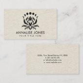 Lotusbloem en maanfasen visitekaartje (Voorkant / Achterkant)
