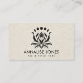 Lotusbloem en maanfasen visitekaartje (Voorkant)