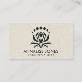 Lotusbloem en maanfasen visitekaartje
