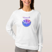 lotusbloem en maanontwerp T-Shirt. T-shirt (Voorkant)