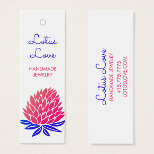 Lotusbloem HangTag Sieraden Kleding Displaykaart Mini Visitekaartjes