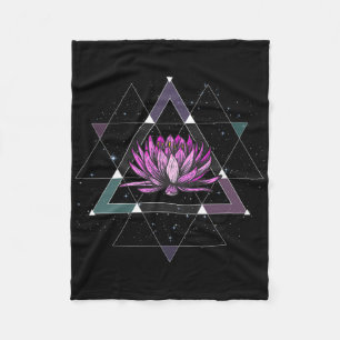 Lotusbloem Heilige Geometrie Yoga Meditatie Spirit Fleece Deken