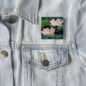 Lotusbloem in bloei, China Vierkante Button 5,1 Cm (In situ)