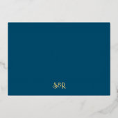 Lotusbloem Indische Save The Date met foto Goud Folie Uitnodiging (Achterkant)