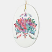 lotusbloem keramisch ornament (Links)