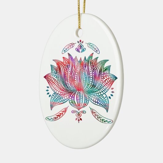 lotusbloem keramisch ornament (Links)