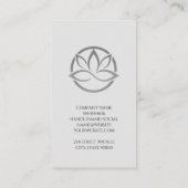 lotusbloem | leisteenachtergrond | aromaoliën visitekaartje (Achterkant)