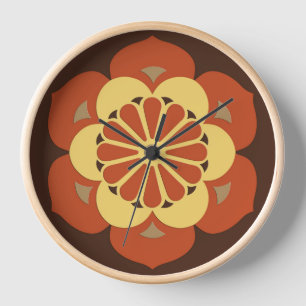 Lotusbloem Mandala, Bruin, Roest en Geel