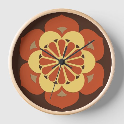 Lotusbloem Mandala, Bruin, Roest en Geel (Voorkant)