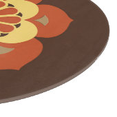 Lotusbloem Mandala, Bruin, Roest en Geel Snijplank (Hoek)