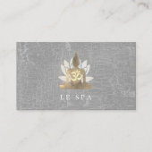 Lotusbloem / Marmergrijs | Yoga Visitekaartje (Voorkant)
