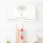 Lotusbloem Massagetherapeut Bedrijf  Spandoek (Insitu)