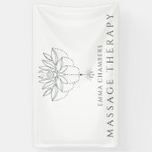 Lotusbloem Massagetherapeut Bedrijf  Spandoek (Verticaal)