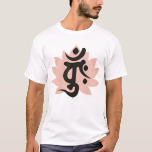 Lotusbloem met Dainichi Nyorai Bonji-symbool T-shirt