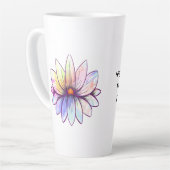 Lotusbloem met standlatten latte mok (Linkerhoek)