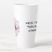 Lotusbloem met standlatten latte mok (Voorkant)