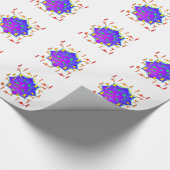 Lotusbloem Met Yogahoudingen Cadeaupapier (Hoek)