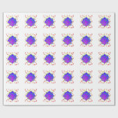Lotusbloem Met Yogahoudingen Cadeaupapier (Vlak)