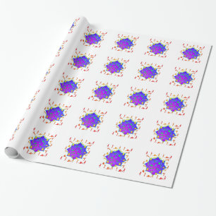 Lotusbloem Met Yogahoudingen Cadeaupapier