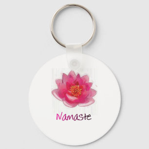 Lotusbloem "Namaste" yogacadeaus Sleutelhanger