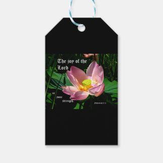Lotusbloem Nehemia 8:10 Cadeaulabel