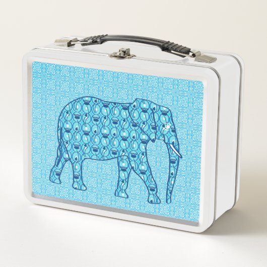 Lotusbloem olifant - turquoise (Voorkant)