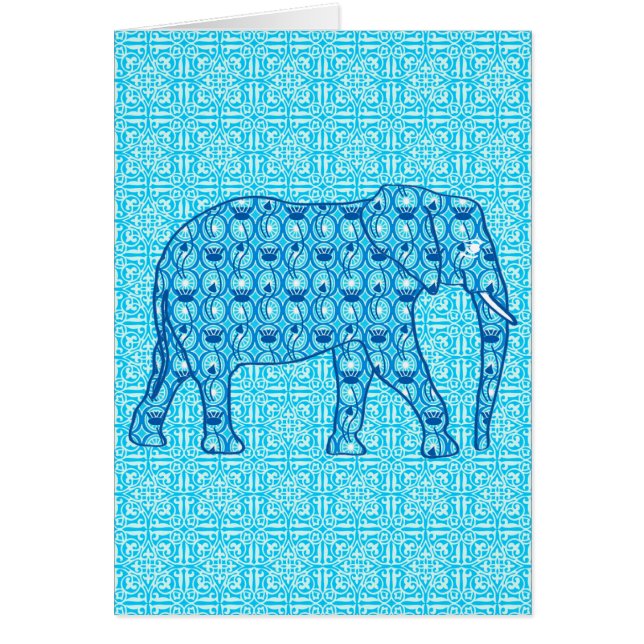 Lotusbloem olifant - turquoise (Voorkant)