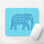 Lotusbloem olifant - turquoise muismat (Met muis)