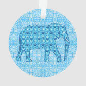 Lotusbloem olifant - turquoise ornament (achterkant)