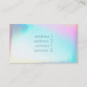 lotusbloem op FAUX iriserende textuur Visitekaartje (Achterkant)