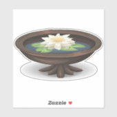 Lotusbloem op watertuin sticker (Vel)