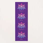 Lotusbloem paarse dubbelzijdig yogamat (Voorkant)