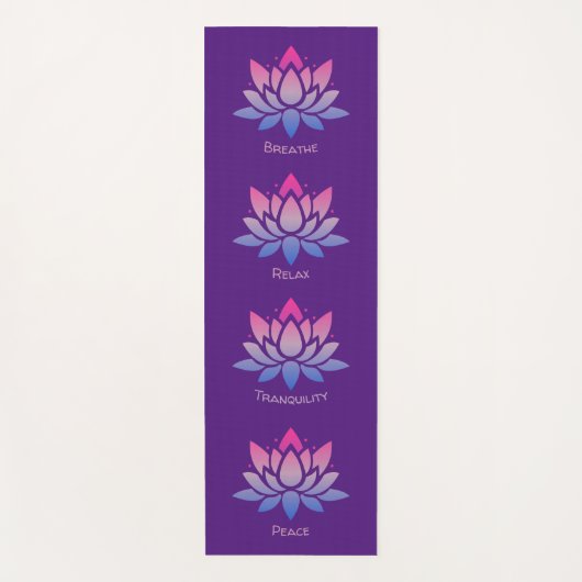 Lotusbloem paarse dubbelzijdig yogamat (Voorkant)
