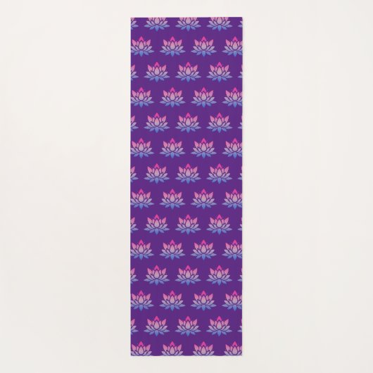 Lotusbloem paarse dubbelzijdig yogamat (Achterkant)
