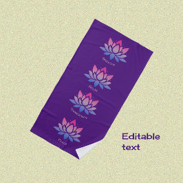 Lotusbloem paarse rust strandlaken