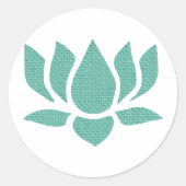 lotusbloem ronde sticker (Voorkant)