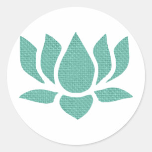 lotusbloem ronde sticker
