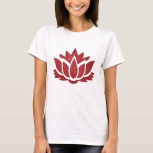 lotusbloem rood t-shirt
