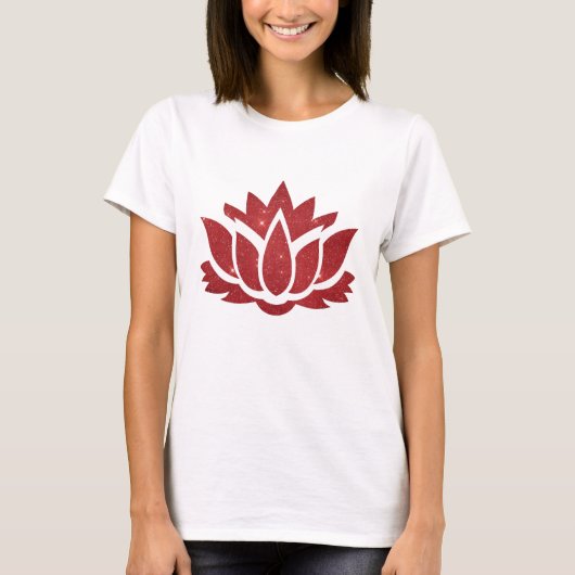 lotusbloem rood t-shirt (Voorkant)
