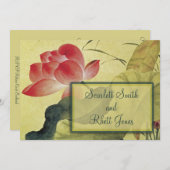 Lotusbloem Trouw Uitnodiging (Voorkant / Achterkant)