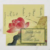 Lotusbloem Trouwkaart Kaart (Voorkant / Achterkant)