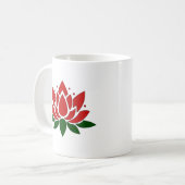 Lotusbloem uw tekstbevestiging koffiemok (Voorkant links)