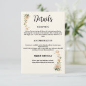 Lotusbloem voor een vintage bruiloft informatiekaartje (Staand voorkant)